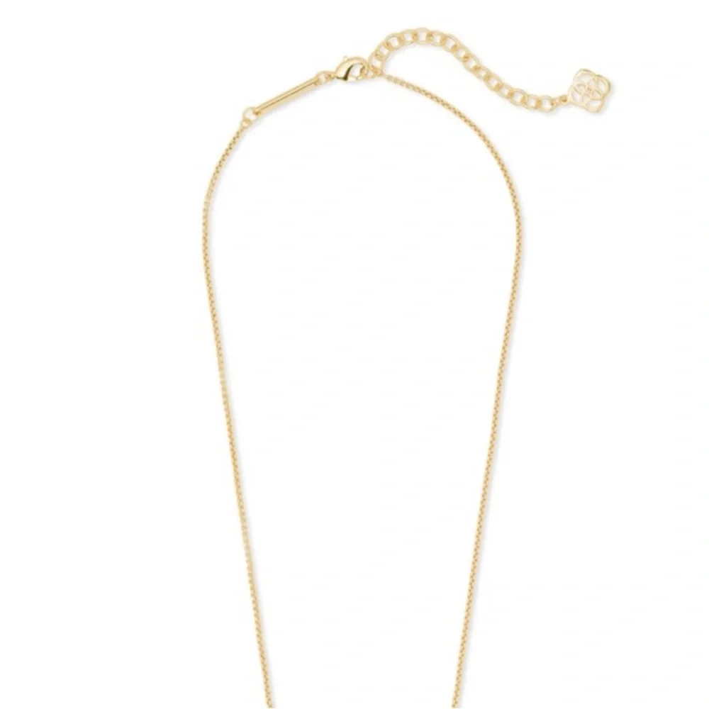 Kendra Scott Leanor Gold Pendant Necklace in White Pearl